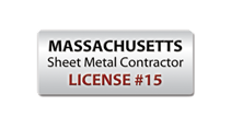 Cape Cod Aeroseal is a Massachusetts licensed sheet metal contractor.